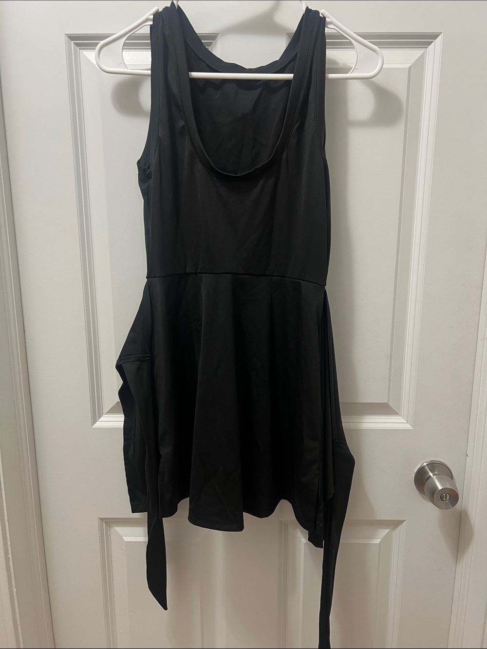 Black Sleeveless Skater Dress with built in shorts
